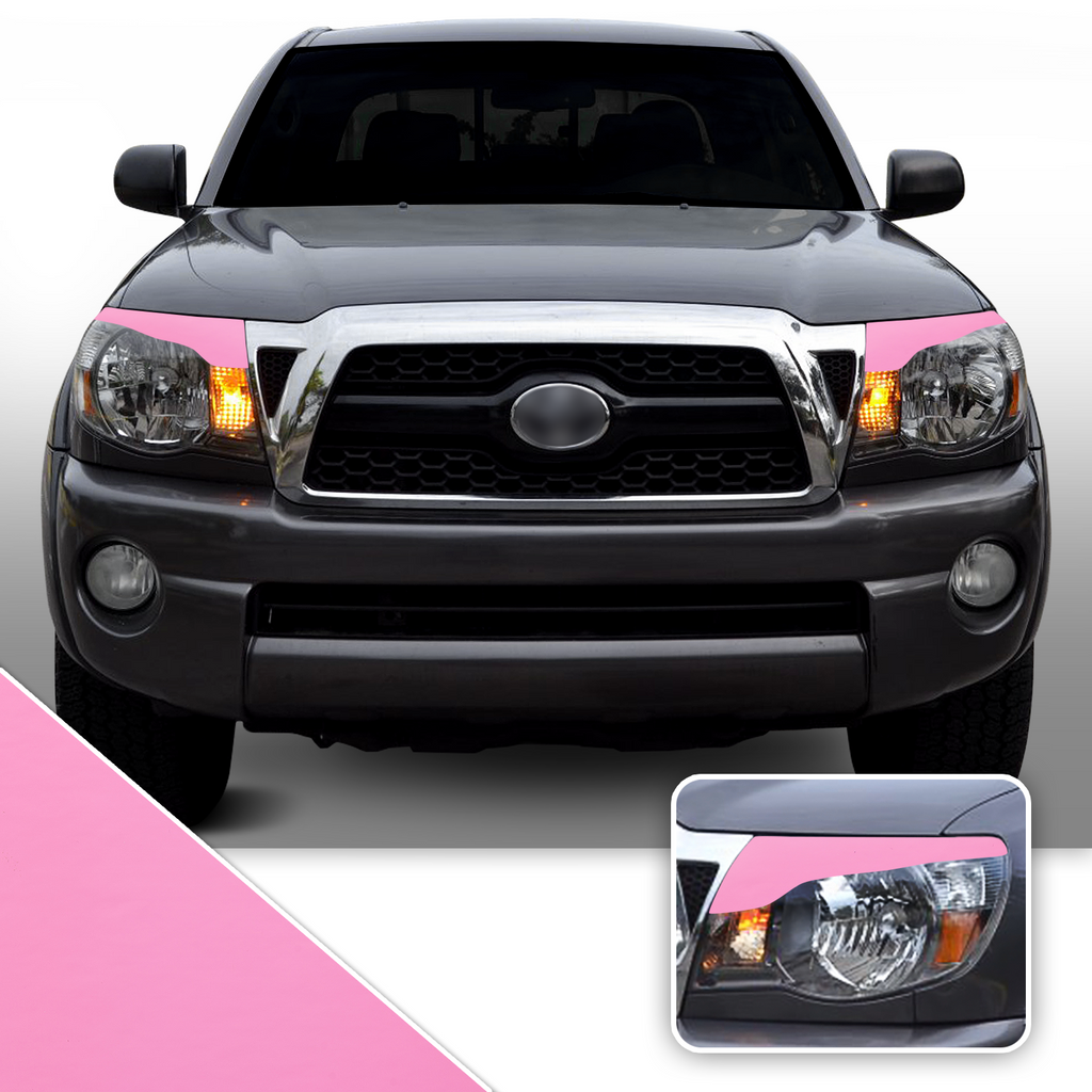 Headlight Eyelid Accent Vinyl Decal Overlay Wrap Compatible with Toyota Tacoma 2005-2011