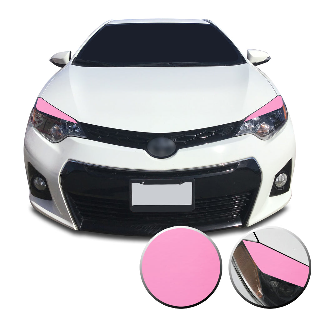 Headlight Eyelid Accent Vinyl Decal Overlay Wrap Trim Compatible with and Fits Toyota Corolla 2014-2016