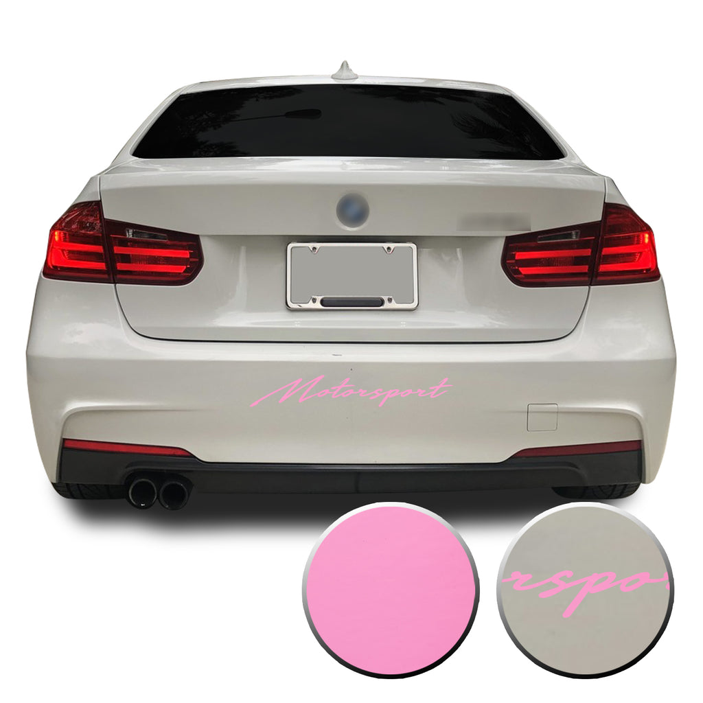 Motorsport Universal Rear Bumper Banner Graphic Overlay Pre Cut Vinyl Decal