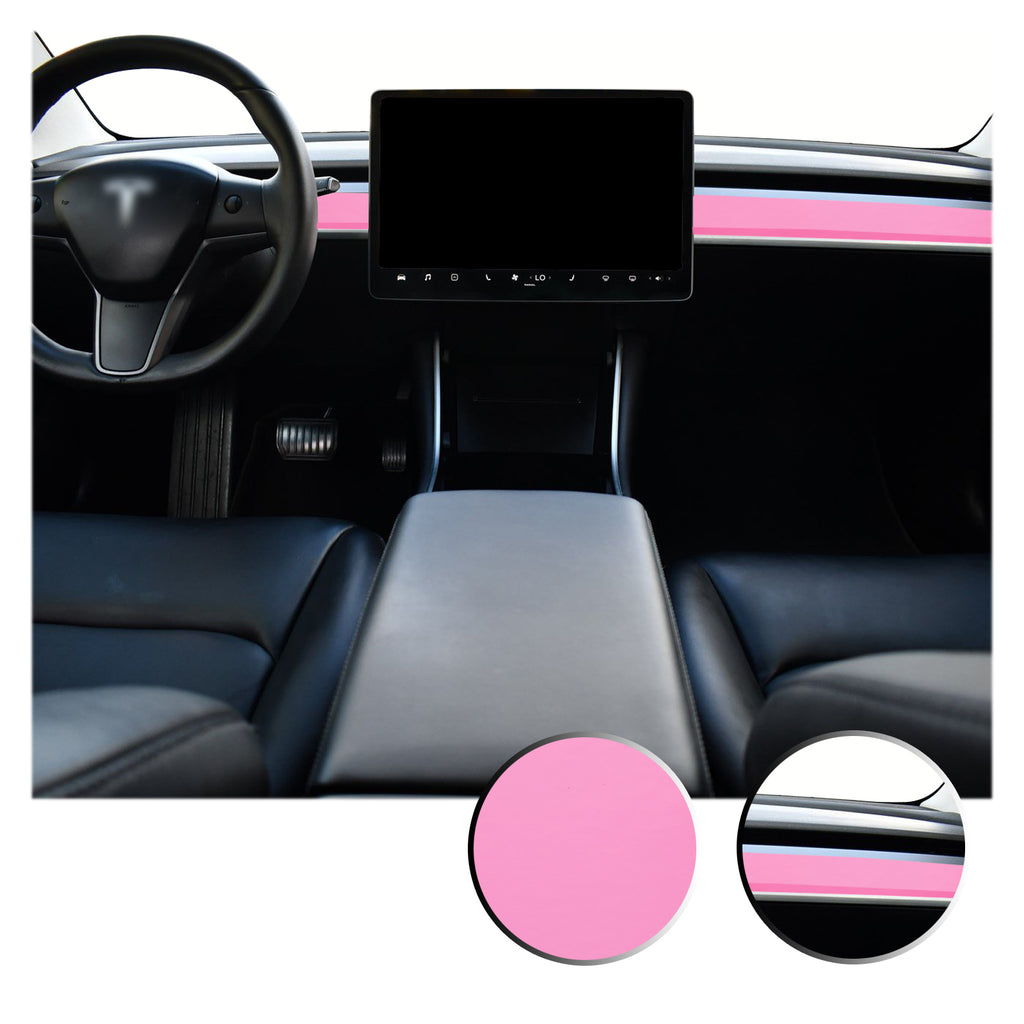 Dashboard Overlay Decal Trim Kit Compatible with and Fits Tesla Model 3 2017-2020