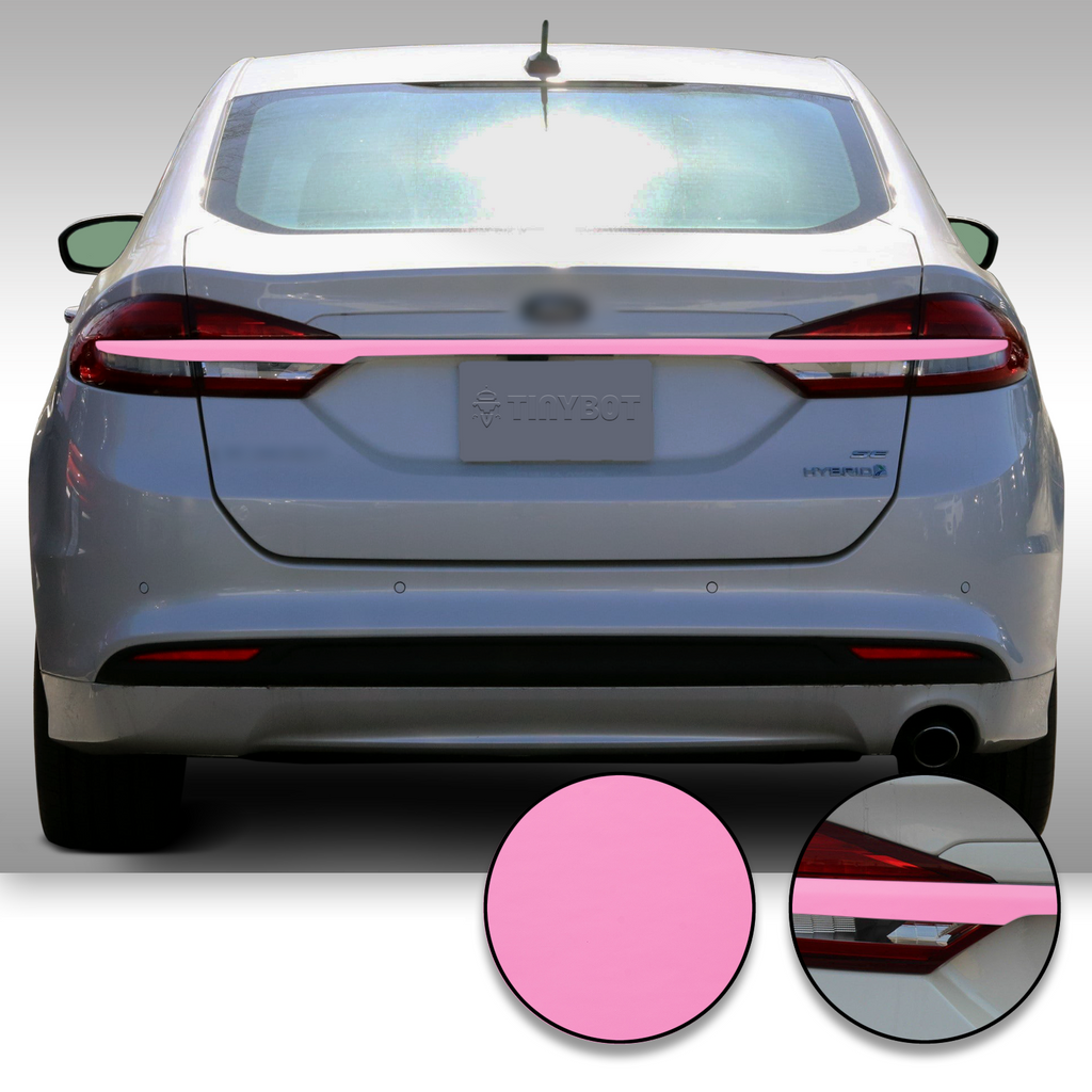 Trunk Trim Rear Chrome Delete Precut Vinyl Wrap Overlay Kit Compatible with and Fits Fusion 2017-2019