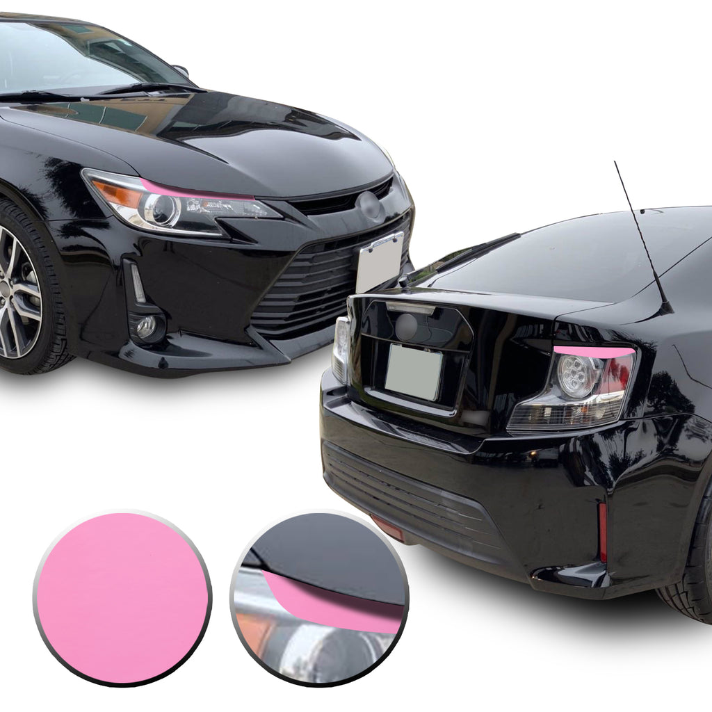 Headlight & Tail Light Eyelid Eyebrow Overlay Vinyl Decal Compatible with Scion tC 2014-2016