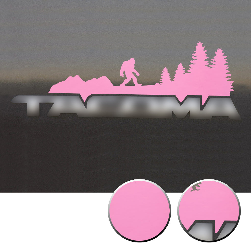 2x Door Badge Emblem Bigfoot Vinyl Decals Overlay Compatible with Toyota Tacoma 2005-2015