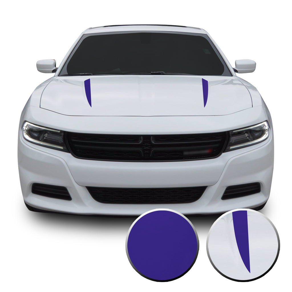 Hood Spears Racing Trim Vinyl Decal Compatible with Dodge Charger 2015 - 2020
