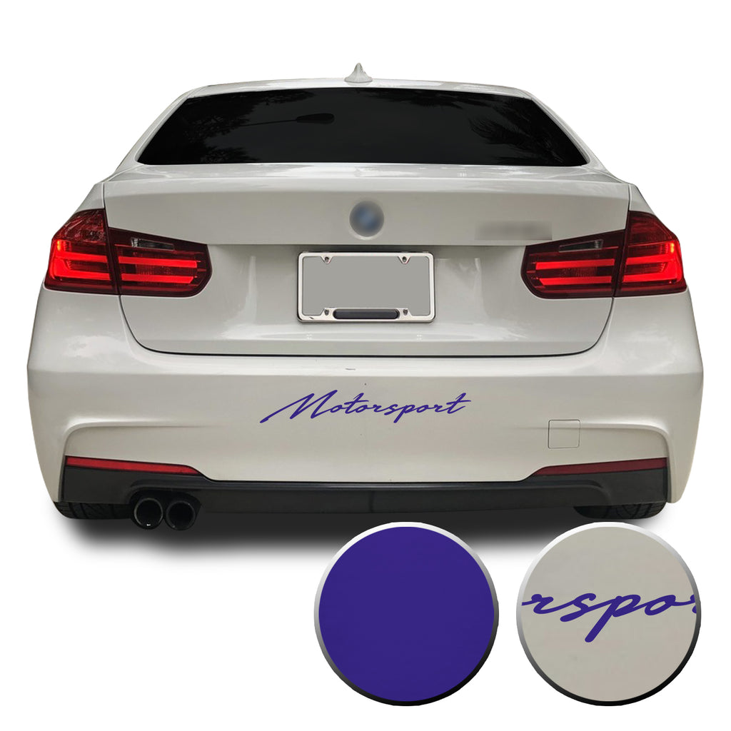 Motorsport Universal Rear Bumper Banner Graphic Overlay Pre Cut Vinyl Decal