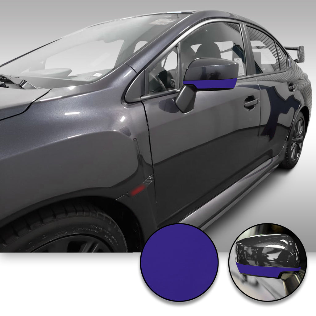 Side Mirror Accent Trim Overlay Wrap Vinyl Decal Sticker Compatible with and Fits WRX STi 2015-2020