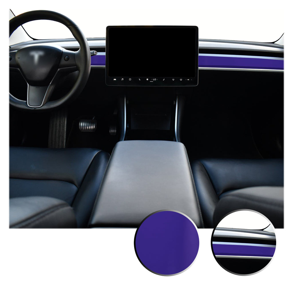 Dashboard Overlay Decal Trim Kit Compatible with and Fits Tesla Model 3 2017-2020