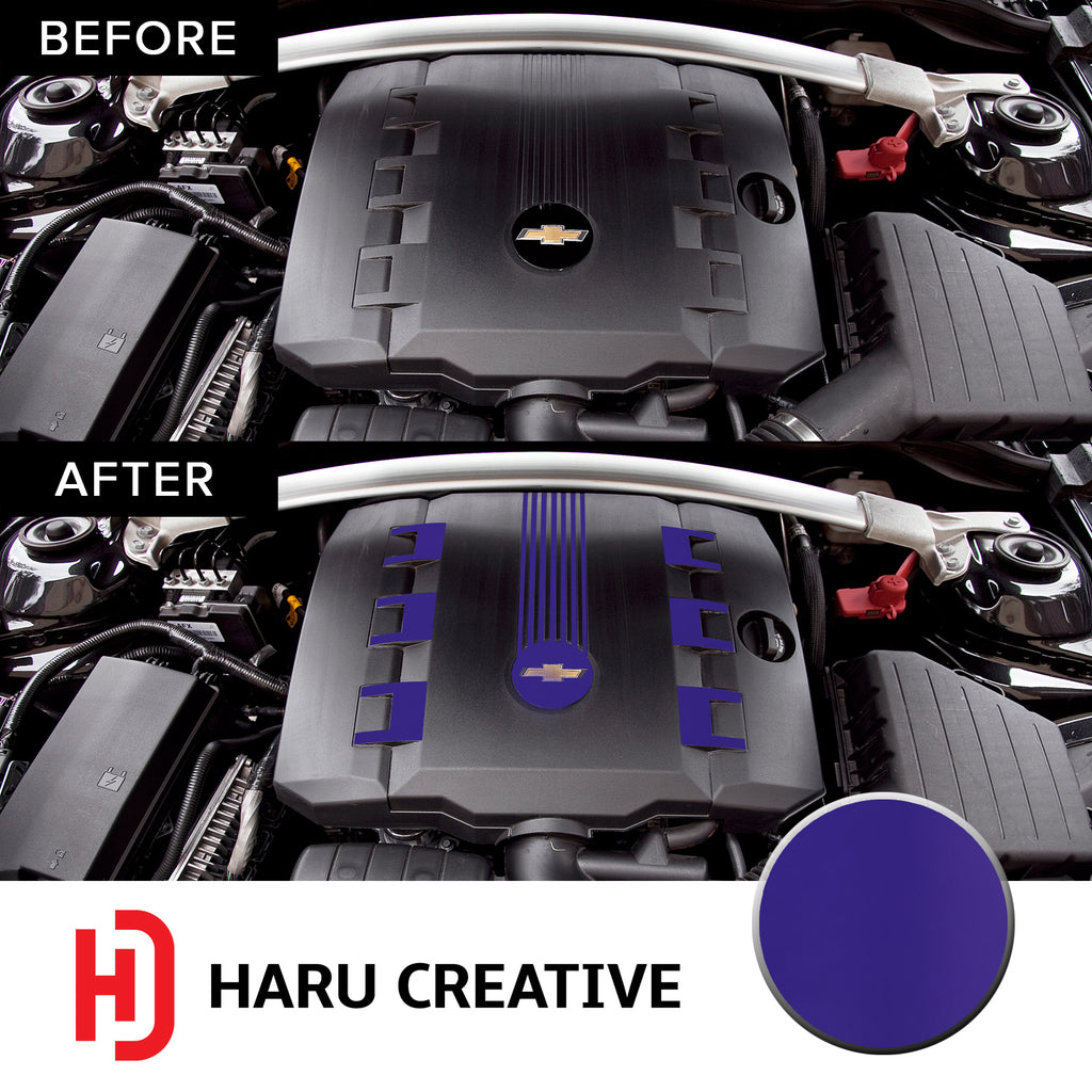 Engine V6 Cover Vinyl Decal Overlay Trim Wrap Compatible with & Fits Camaro RS 2010-2015