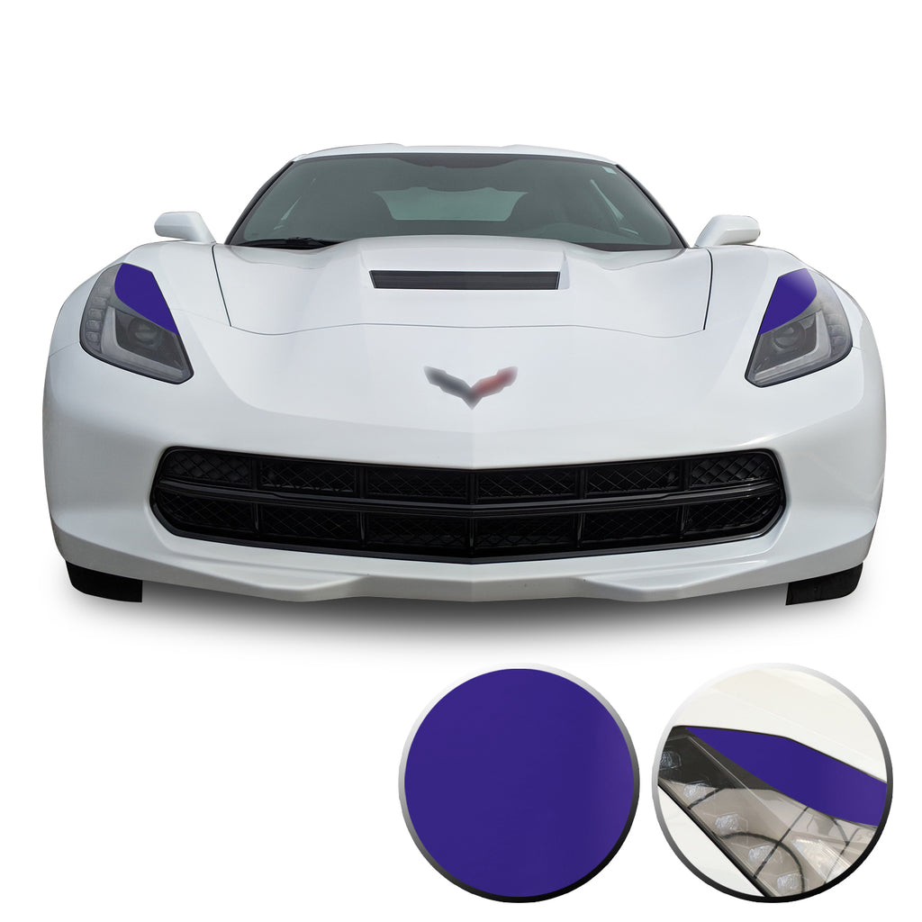 Headlight Eyelids Vinyl Decal Overlay Wrap Compatible with Corvette C7 2014-2019