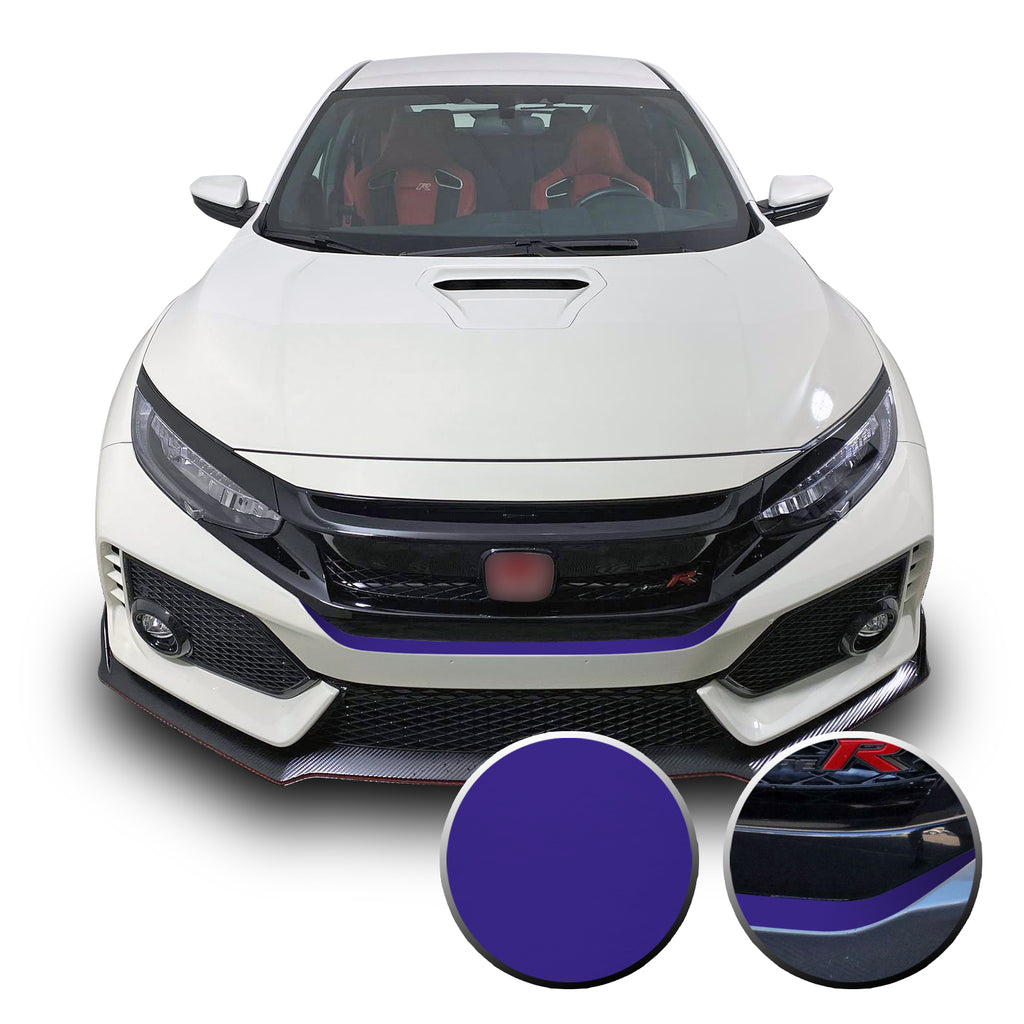Front Bumper Fangs Accent Vinyl Wrap Compatible with Honda Civic Sedan, Coupe, SI, Hatchback, Type R 2016-2020