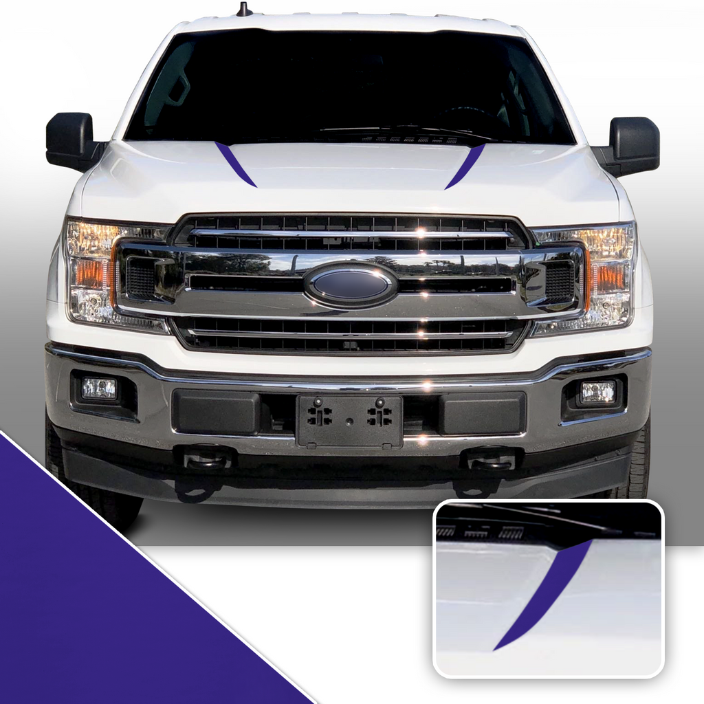 Inner Hood Spears Overlay Decal Trim Compatible with and Fits F150 + Raptor 2015-2020