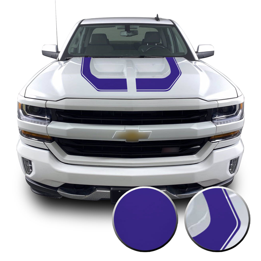 Rally Edition Style Hood Decal for 2016-2018 Z71 Chevrolet Silverado 1500
