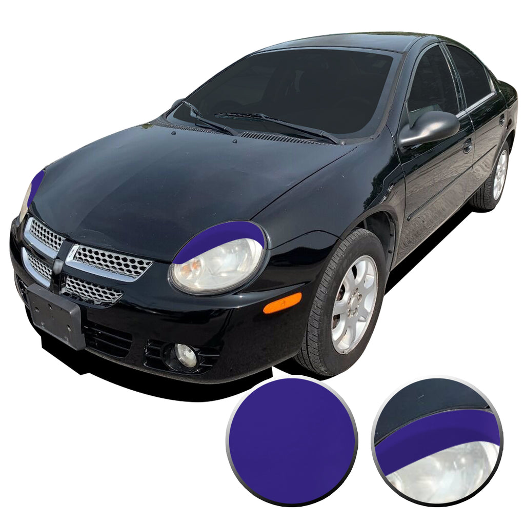 Headlight Eyelid Eyebrow Overlay Vinyl Decal Compatible with Dodge Neon SRT-4 R/T SXT 2003 2004 2005