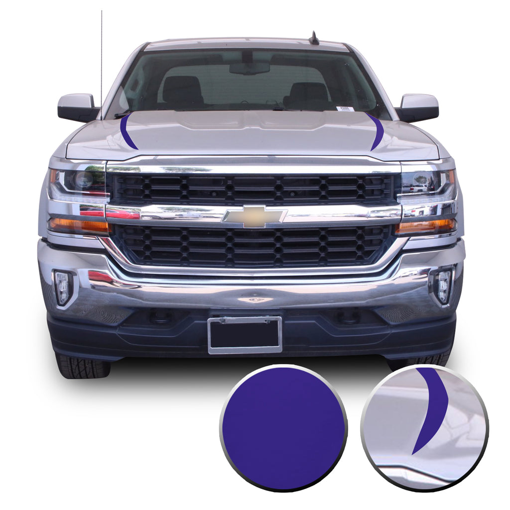 Hood Spears Graphic Overlay Vinyl Decal Wrap Compatible with Silverado 1500 2016-2018