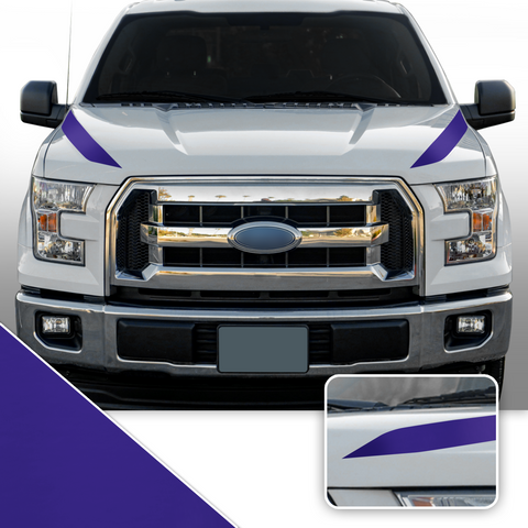 Outer Hood Spears Overlay Decal Trim Compatible with and Fits F150 + Raptor 2015-2020