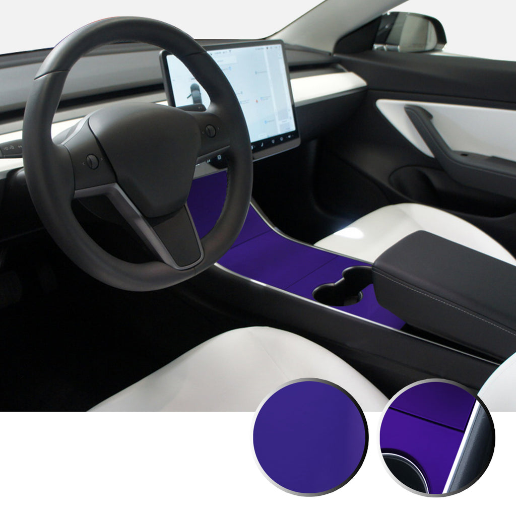 Center Console Vinyl Decal Overlay Trim Wrap Compatible with and Fits Model 3 2017-2020
