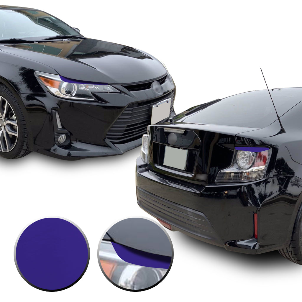 Headlight & Tail Light Eyelid Eyebrow Overlay Vinyl Decal Compatible with Scion tC 2014-2016