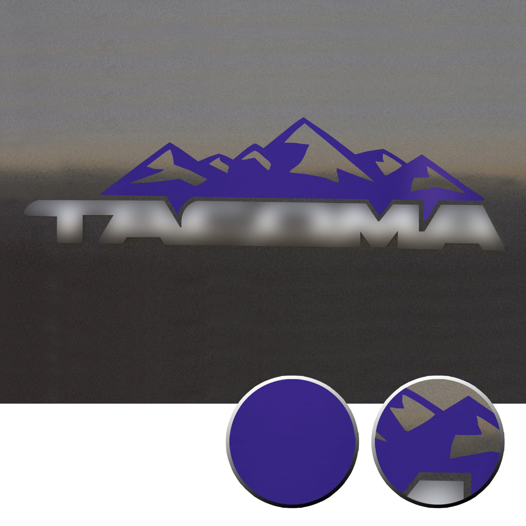 2x Door Badge Emblem Mountain Vinyl Decals Overlay Compatible with Toyota Tacoma 2005-2015