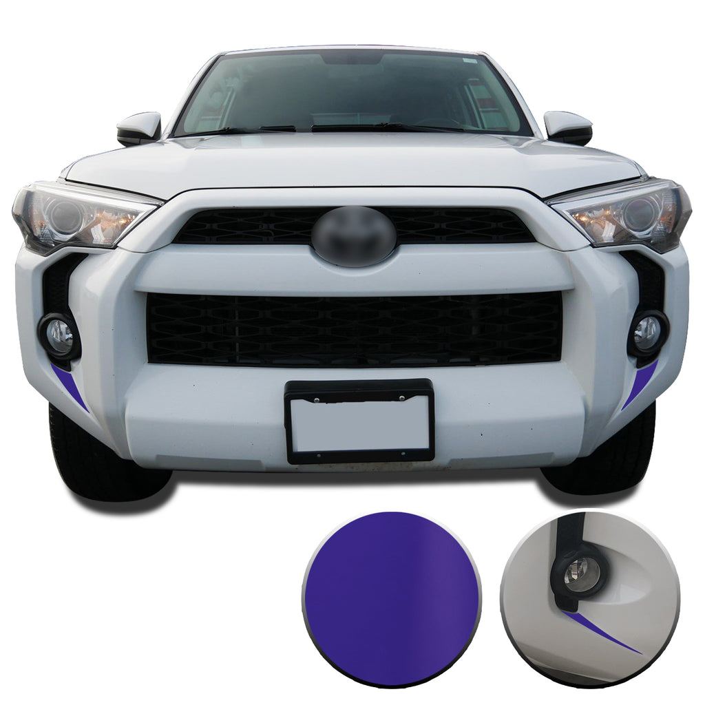 Fog Light Bezel Fangs Vinyl Wrap Overlay Kit Compatible with and Fits 4Runner 2014-2020