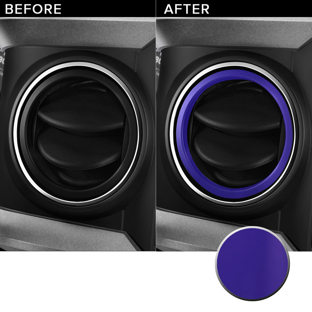 AC Vent Ring (4 Piece Kit) Overlay Vinyl Decal Compatible with and Fits Toyota Tacoma 2016-2019