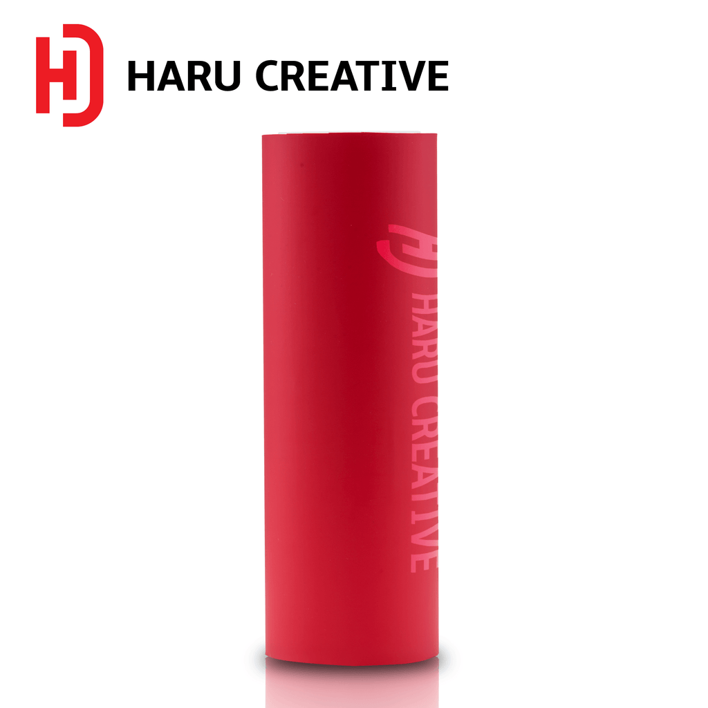 Red Matte Vinyl Wrap - Adhesive Decal Film Sheet Roll - Haru Creative Matte