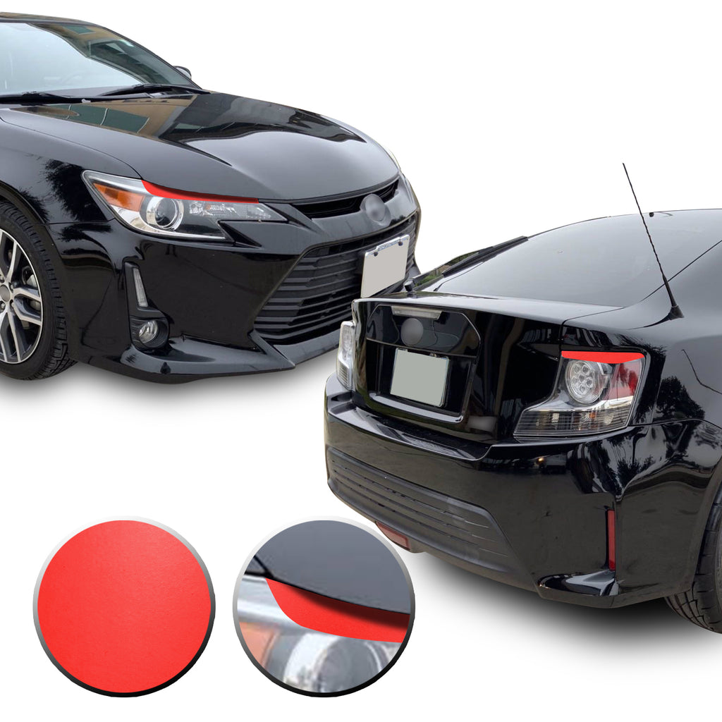 Headlight & Tail Light Eyelid Eyebrow Overlay Vinyl Decal Compatible with Scion tC 2014-2016