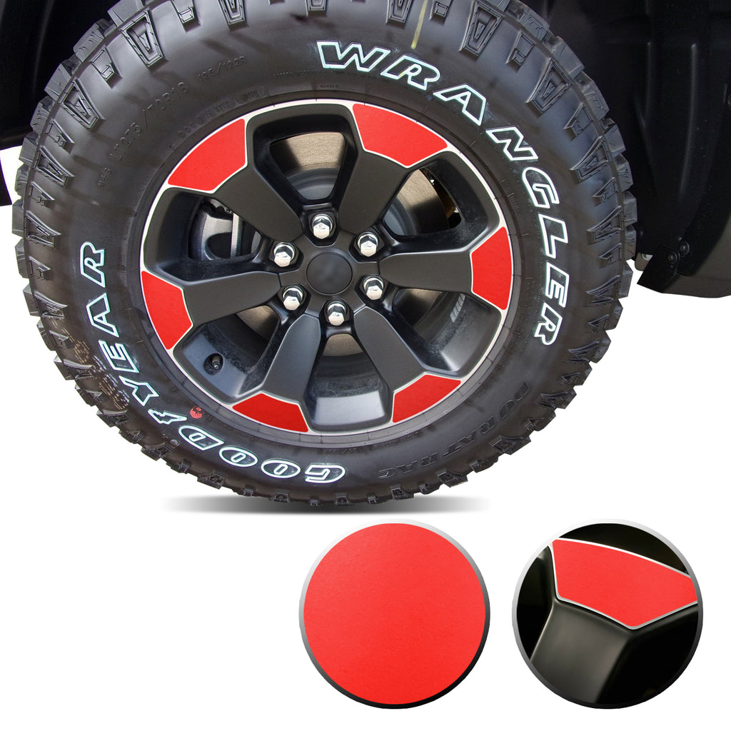18" Wheel Precut Vinyl Wrap Graphic Decal Overlay Kit Compatible with and Fits Ram 1500 Rebel 2019-2020
