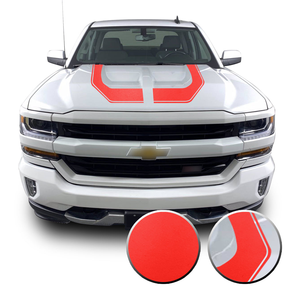 Rally Edition Style Hood Decal for 2016-2018 Z71 Chevrolet Silverado 1500