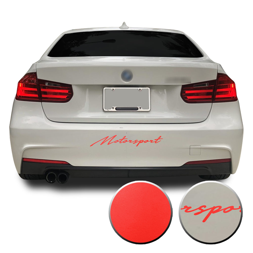 Motorsport Universal Rear Bumper Banner Graphic Overlay Pre Cut Vinyl Decal