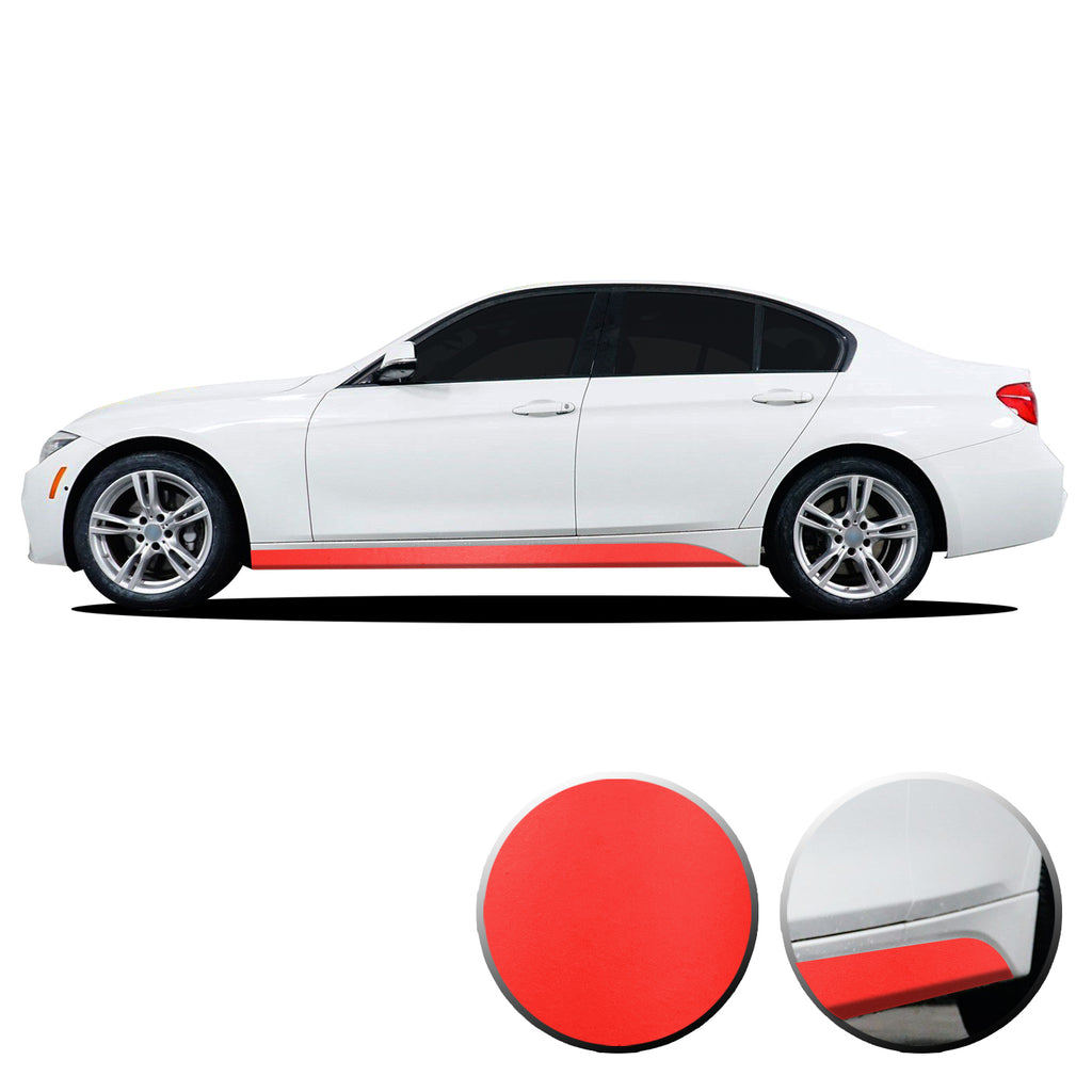 Lower Panel Side Skirt Accent Vinyl Overlay Compatible with BMW 3 Series F30 F31 E90 E91 2007-2019