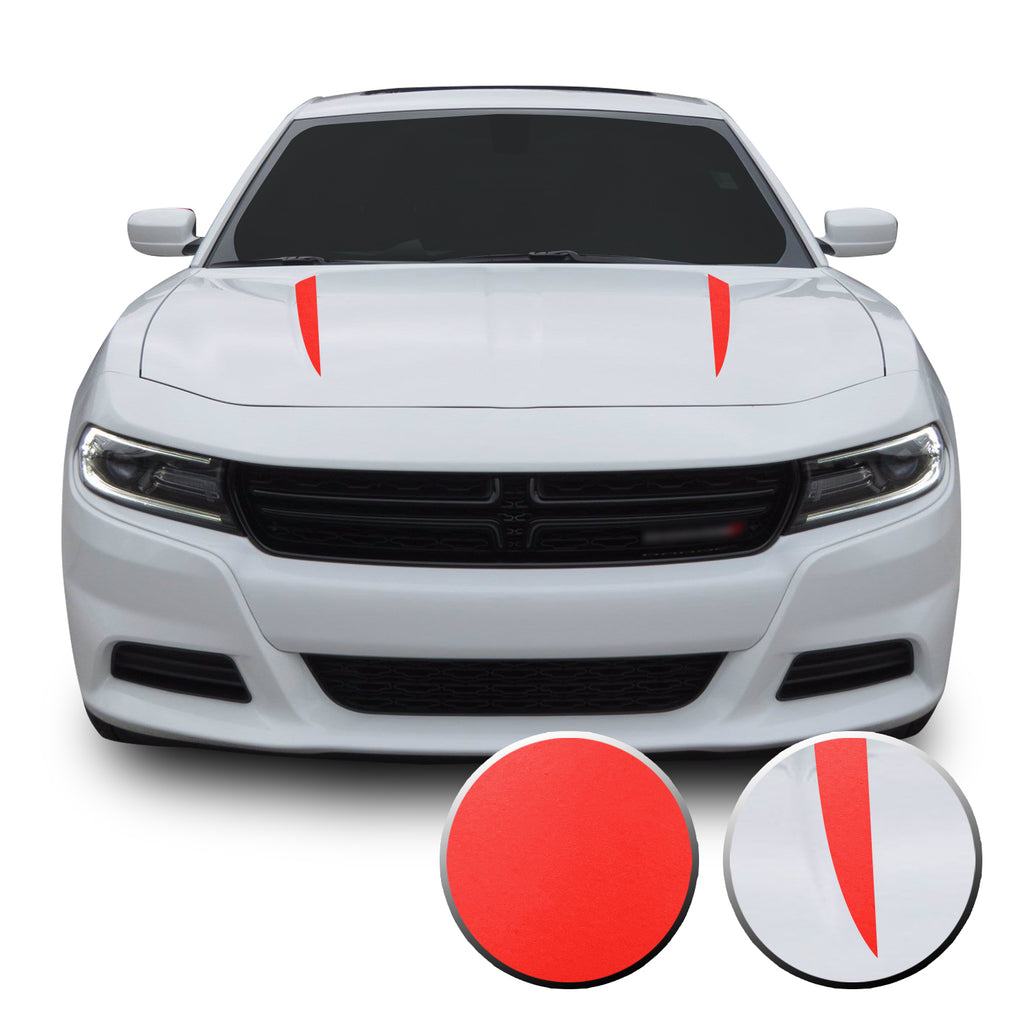 Hood Spears Racing Trim Vinyl Decal Compatible with Dodge Charger 2015 - 2020