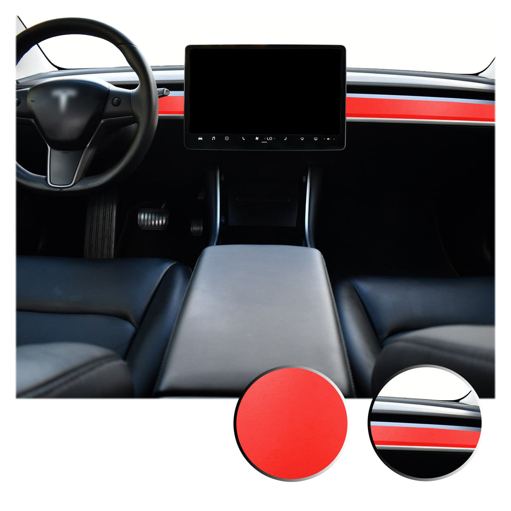 Dashboard Overlay Decal Trim Kit Compatible with and Fits Tesla Model 3 2017-2020
