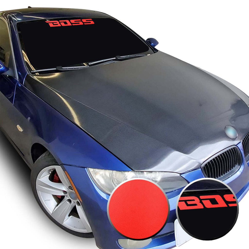 23" x 2.3" Boss Racing Performance Windshield Universal Overlay Pre Cut Graphic Vinyl Decal