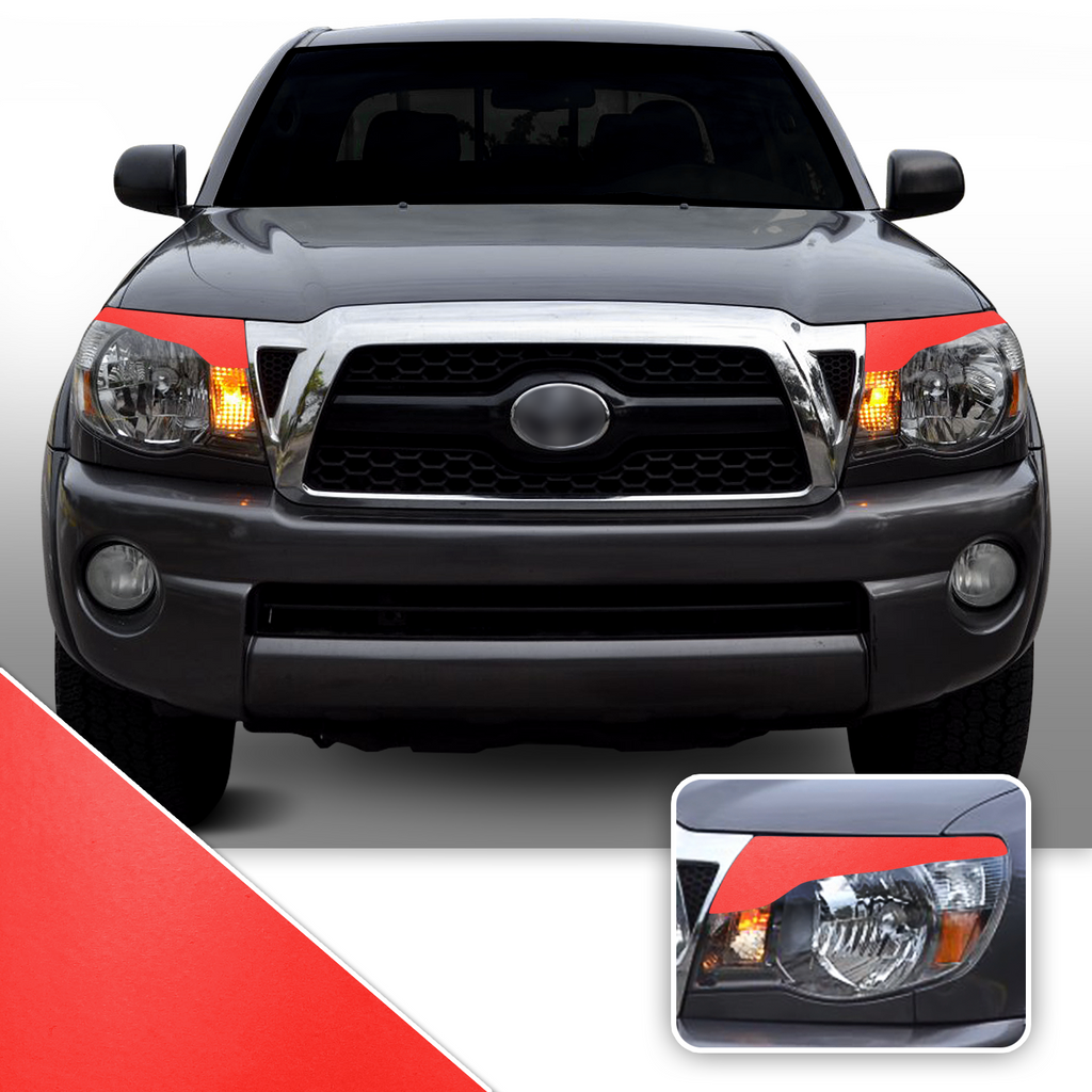 Headlight Eyelid Accent Vinyl Decal Overlay Wrap Compatible with Toyota Tacoma 2005-2011