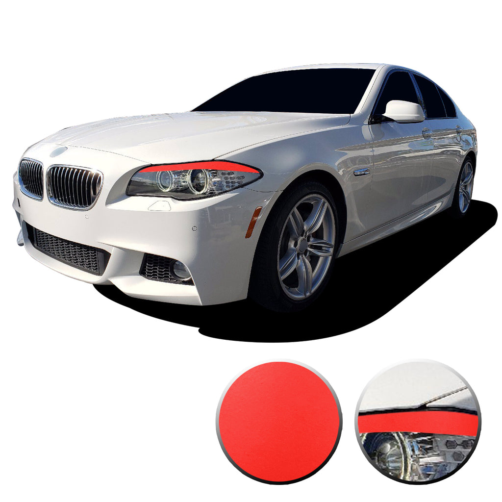 Headlight Eyelid Eyebrow Graphic Vinyl Decal Compatible with BMW 5 Series F10 2011-2013