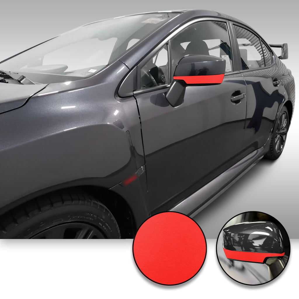 Side Mirror Accent Trim Overlay Wrap Vinyl Decal Sticker Compatible with and Fits WRX STi 2015-2020