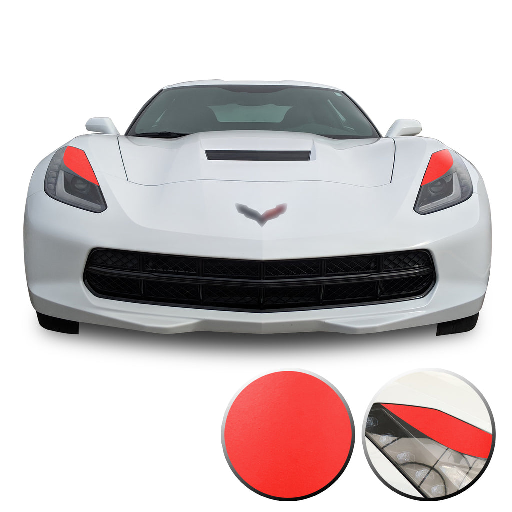 Headlight Eyelids Vinyl Decal Overlay Wrap Compatible with Corvette C7 2014-2019