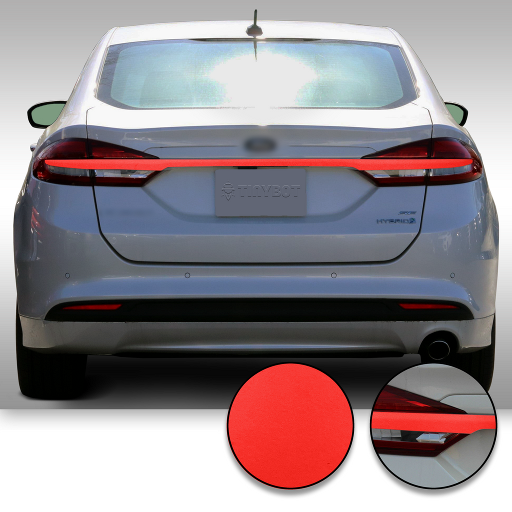 Trunk Trim Rear Chrome Delete Precut Vinyl Wrap Overlay Kit Compatible with and Fits Fusion 2017-2019