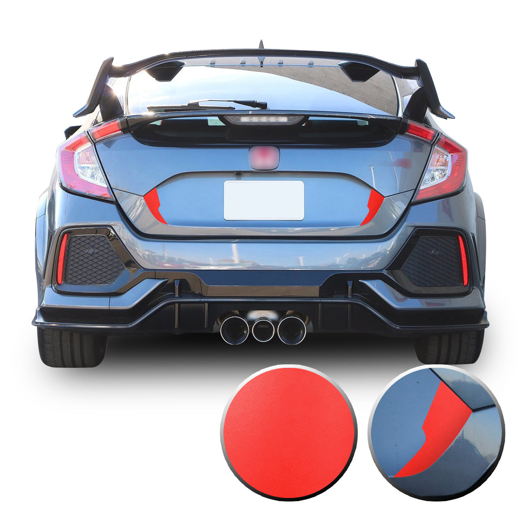Trunk Fangs Accent Vinyl Decal Overlay Wrap Compatible with Honda Civic Sedan Hatchback 2016-2020