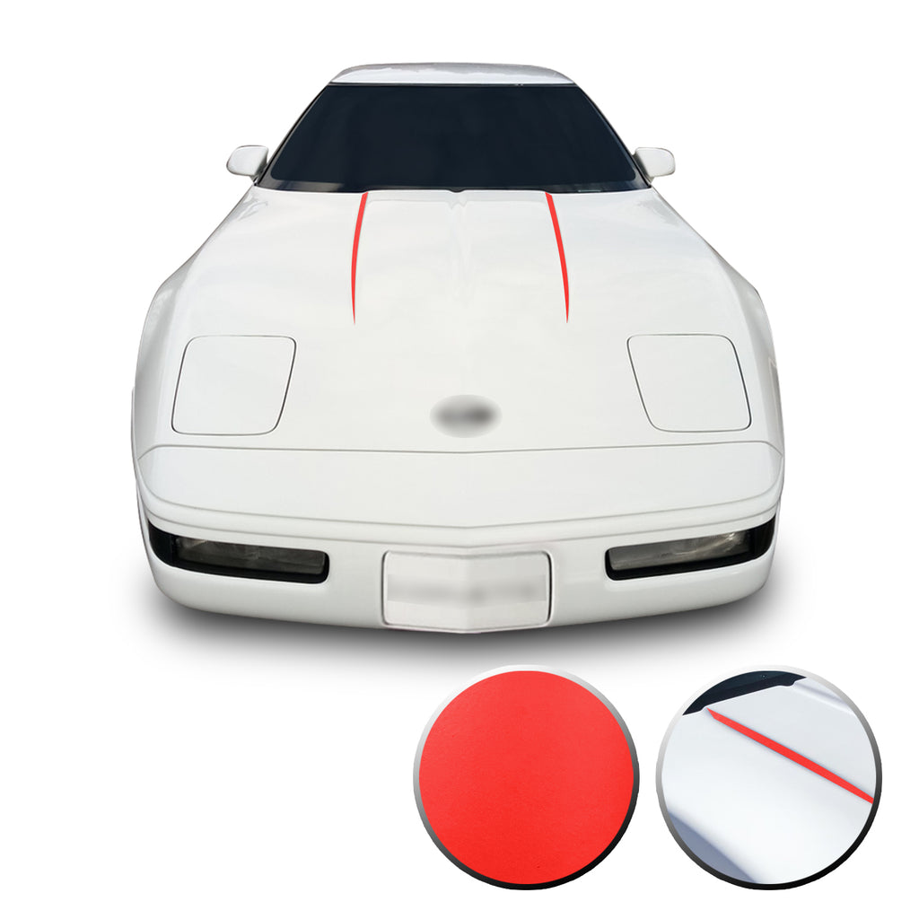 Hood Spears Graphic Overlay Pre Cut Vinyl Decal Compatible with Chevrolet Corvette C4 1984-1996