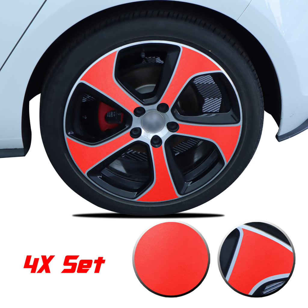 Wheel Rim Overlay Graphic Vinyl Decal Compatible with Volkswagen MK7 GTi 2014-2020