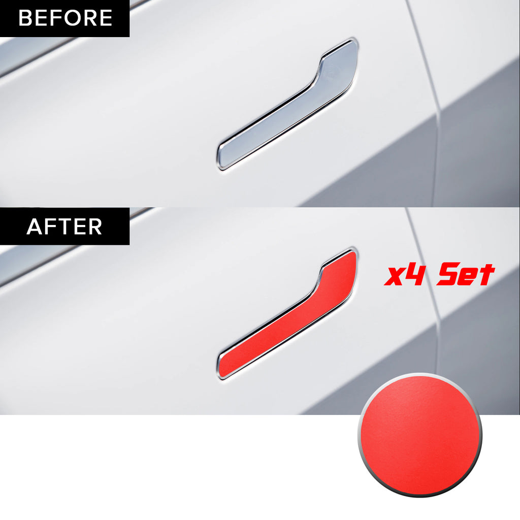 Door Handle Chrome Delete Precut Vinyl Wrap Overlay Kit Compatible with and Fits Tesla Model 3 2017-2020