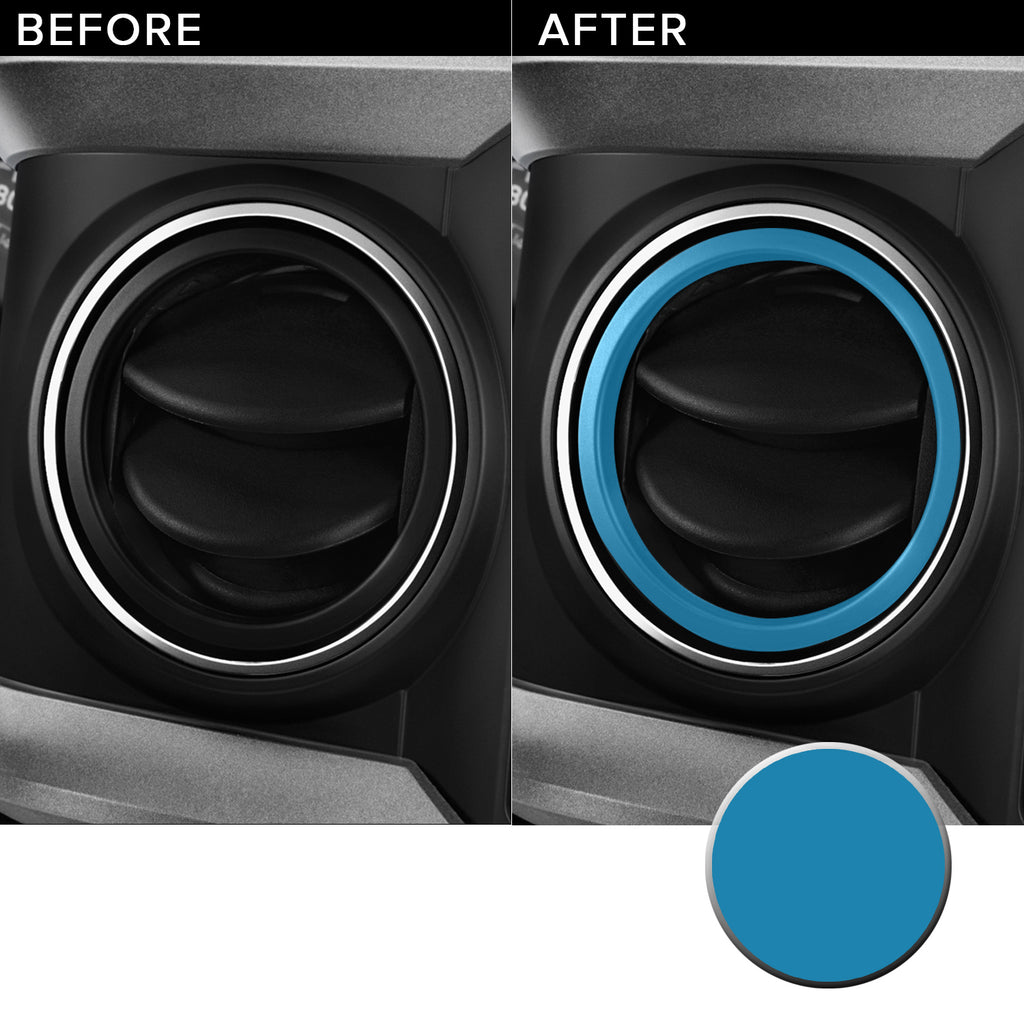 AC Vent Ring (4 Piece Kit) Overlay Vinyl Decal Compatible with and Fits Toyota Tacoma 2016-2019
