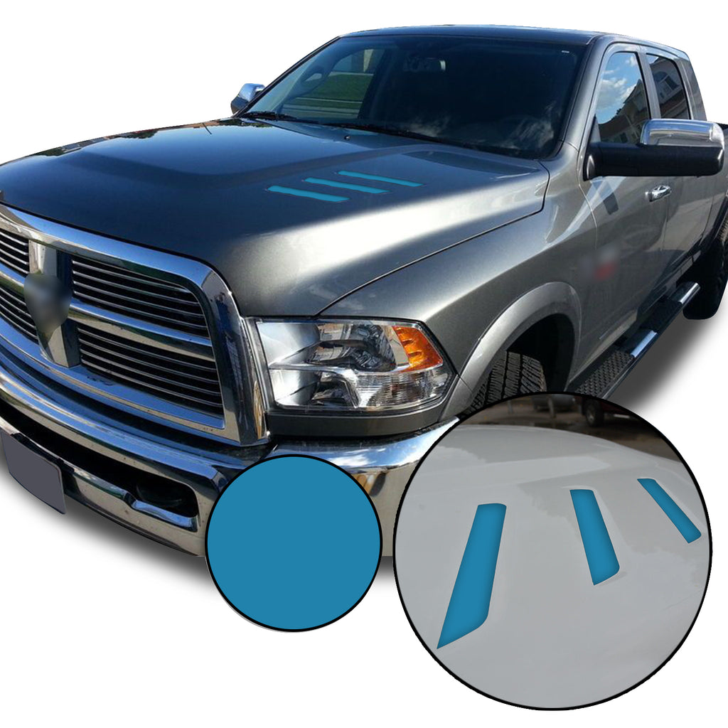 Front Hood Grille Stripe Insert Overlay Vinyl Decal Compatible with and Fits Dodge Ram 2010-2018