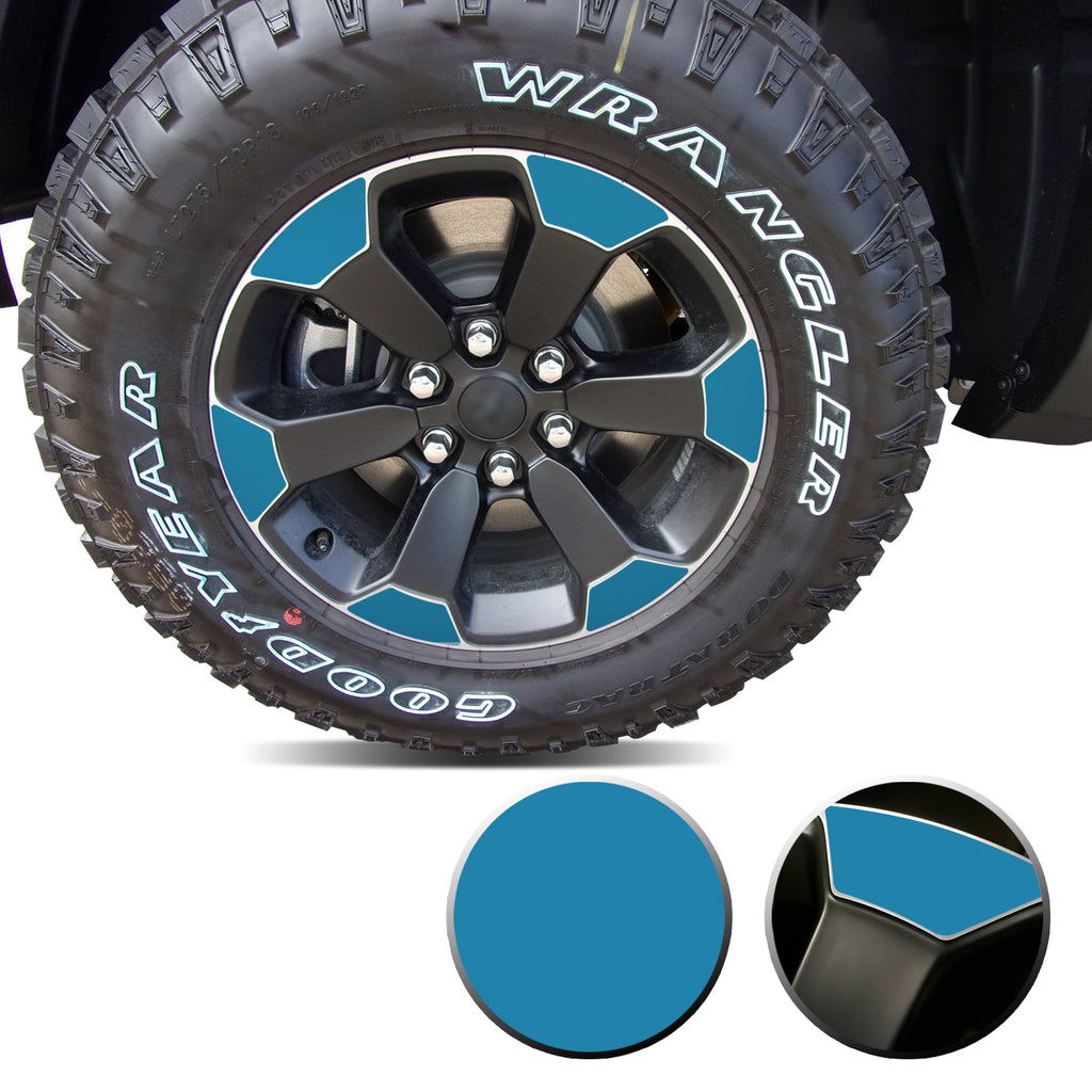 18" Wheel Precut Vinyl Wrap Graphic Decal Overlay Kit Compatible with and Fits Ram 1500 Rebel 2019-2020