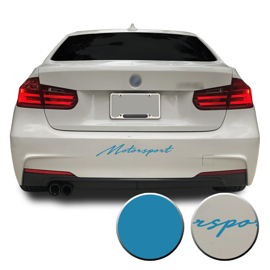 Motorsport Universal Rear Bumper Banner Graphic Overlay Pre Cut Vinyl Decal