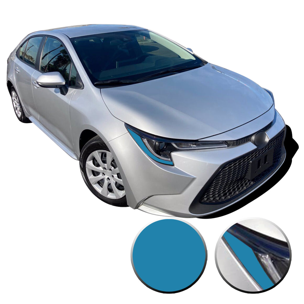 Headlight Amber Delete Accent Overlay Pre Cut Vinyl Decal Compatible with Toyota Corolla 2019 2020 2021