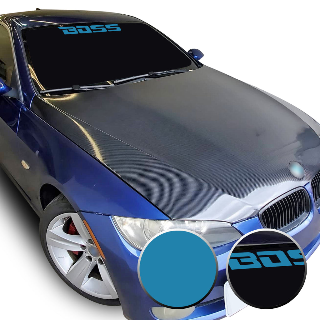 23" x 2.3" Boss Racing Performance Windshield Universal Overlay Pre Cut Graphic Vinyl Decal
