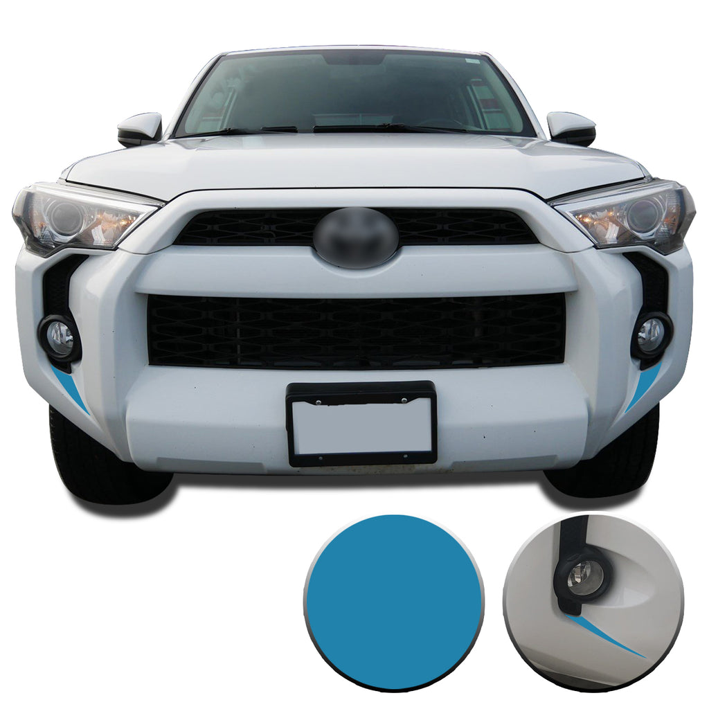 Fog Light Bezel Fangs Vinyl Wrap Overlay Kit Compatible with and Fits 4Runner 2014-2020