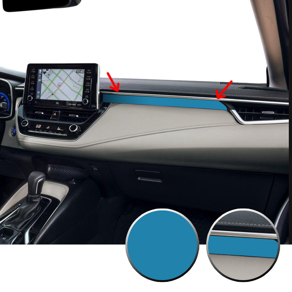 Center Dashboard Accent Vinyl Overlay Trim Precut Compatible with and Fits Corolla Toyota 2020